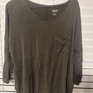 Mossimo Supply Co. Dark Green Long Sleeve Tee